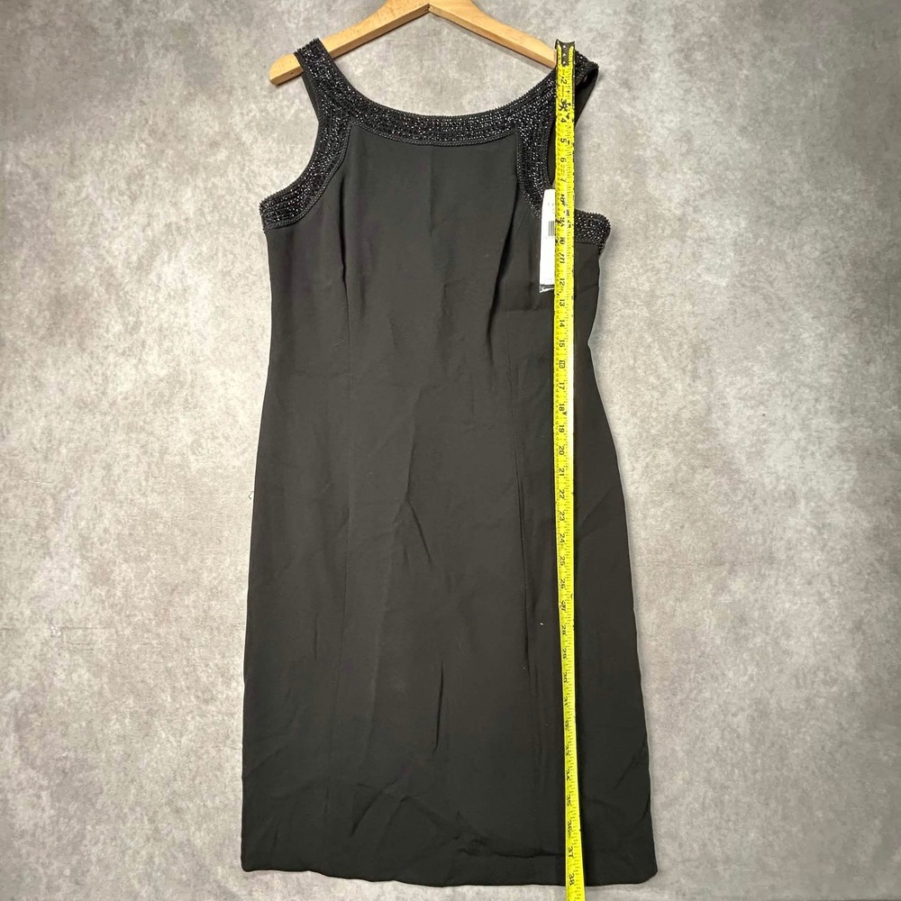 Lauren Ralph Lauren Sleeveless Cocktail Dress Black Beaded Neckline Dress 10 NWT - Picture 5 of 7